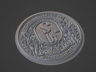 Schalke 04 Football Medallion 3D print model