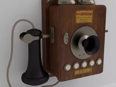 Telephone vintage - vintage 3D model