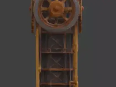 Steampunk Victorian Industrial Energy Tower 3D Model Low-poly 3D model