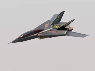 Jet Turbokat Low-poly 3D model