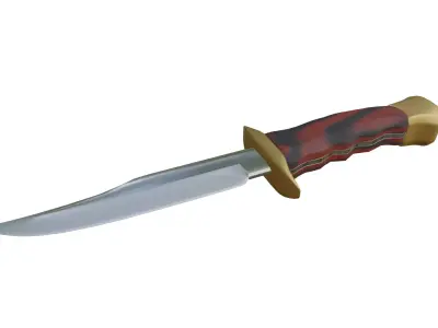 Hunting Knife Muella Bowe Low-poly 3D model