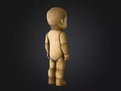 Eerie Vintage Doll Low-poly 3D model