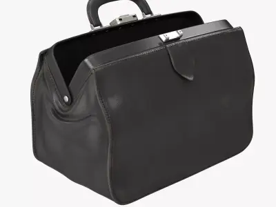 Doctors Black Bag Low-poly 3D model