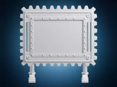 Steampunk Gear Scroll Frame 3D Print Model 3D print model