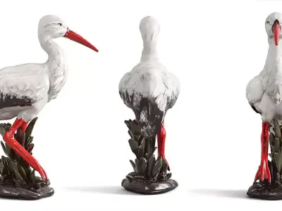 Stork Figurine 3D model