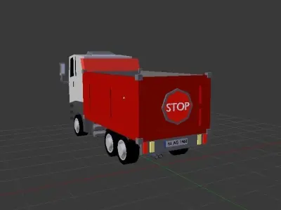 Low Polly Truck Model Low-poly 3D model