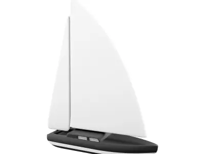 3d travel boat cartoon icon 3D model