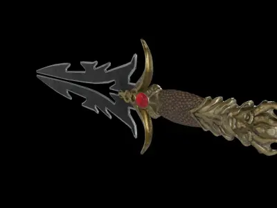 Knife 01 Low-poly 3D model