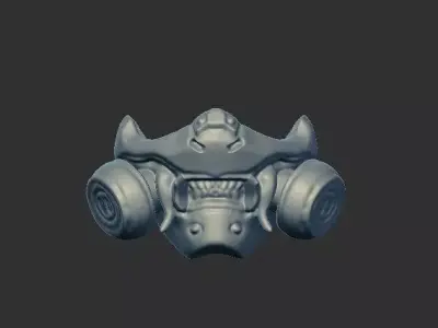 Cyber Oni Mask Scan for Toys 3D print model