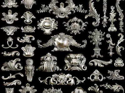 Collection of 40 classic carvings Part 2 3D model purchase