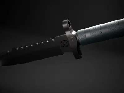 Wolf 1 Knife Low-poly 3D model