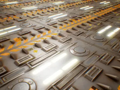 PBR Seamless Sci-Fi Texture 40 Low-poly 3D model