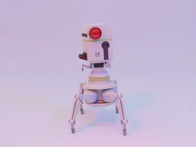Robot with light 3D model