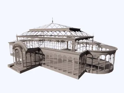 Glass building-Commercial building-building classic 3D model buy