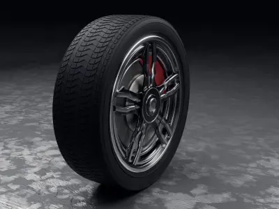 Concept Sports Car Tire Free 3D model