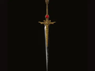 Sword 07 V2 Low-poly 3D model