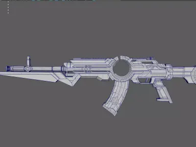 Stylized Sci-Fi Rifle AN 94 Free 3D model