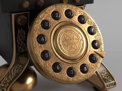 Antique Telephone 3D model