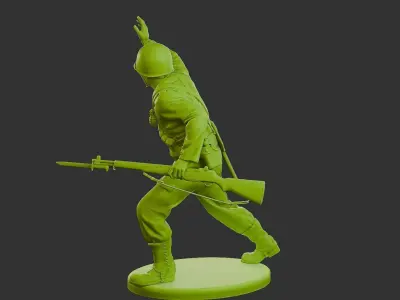 US American private soldier USAS16 001 3D print model