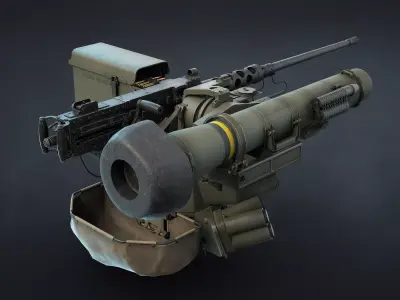 M151 Protector and M153 CROWS RWS Low-poly 3D model