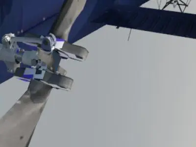 Helicopter flying in sky Free low-poly 3D model
