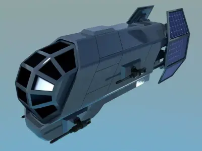 Spaceship Patriot Type 1 Free low-poly 3D model