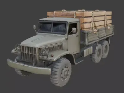 WWII Light Tank 3D Model Low-poly 3D model