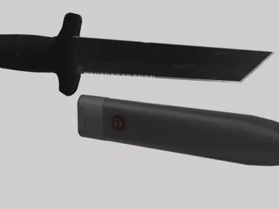 KM2000 combat knife Low-poly 3D model