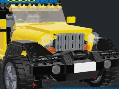 Lego Car - Jeep 4x4 3D print model purchase