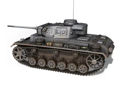 PzKpfw III - Panzer 3 - Ausf M - 513 3D model