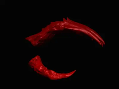 Carnage fingers for a costume 3D model