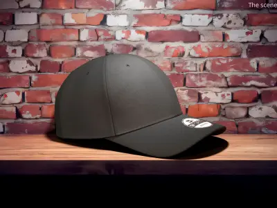 New Era Classic Curved Visor Cap Black 3D model