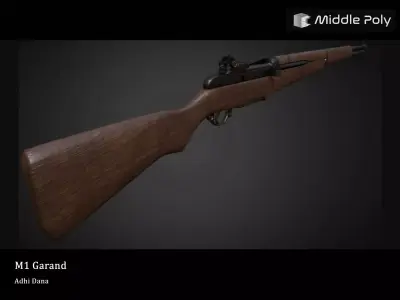 M1 Garand Free low-poly 3D model purchase