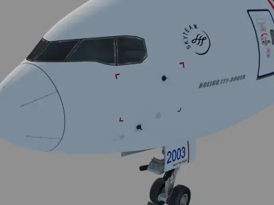 Boeing 777-300ER 3D model get