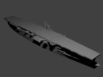 Japanese Miniature WWII Warship Collection 3D print model