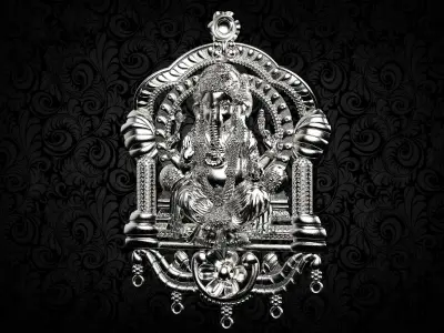 Ganesh temple Jewelry  3D print model