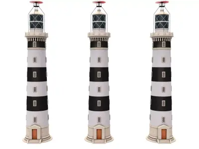 Phare du Creach lighthouse 3D model