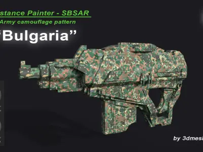 Bulgaria - Army Camouflage Pattern - SBSAR Material 3D model