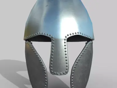 Warrior helmet Low-poly 3D model