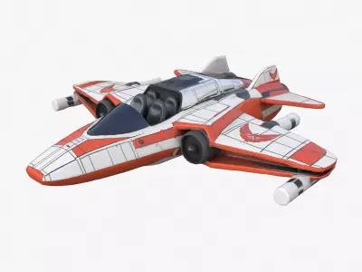 Airspeeder Xaro Low-poly 3D model