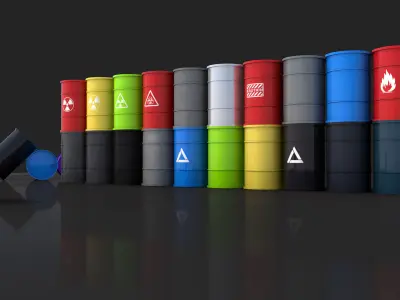 Pack Barrel Low-poly 3D model