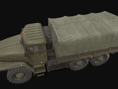 Ural 4320 Low-poly 3D model