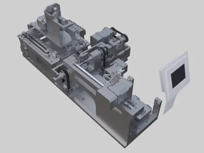 Inductive coil winding machine 3D model