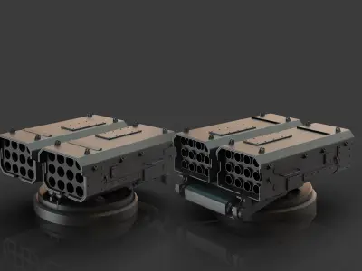sci-fi missile launcher M-24 3D model
