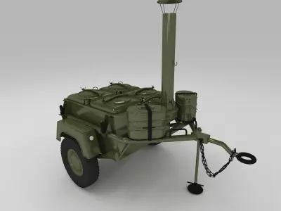 Polish army field kitchen 3D model