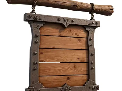 medieval sign 3D print model