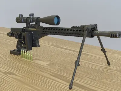 Sabatti ST 18 Sniper Rifle Low-poly 3D model