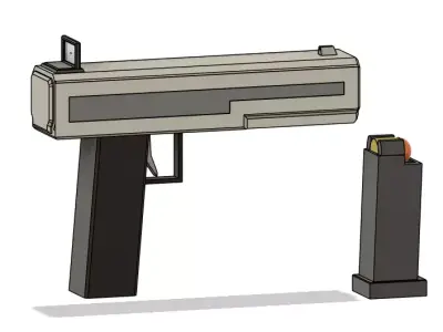 Low Poly Pistol Low-poly 3D model