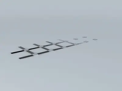 False roofing concept 3D model