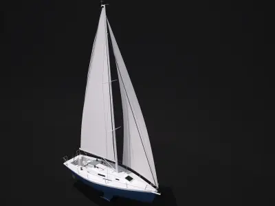 Sailboat 3D model get